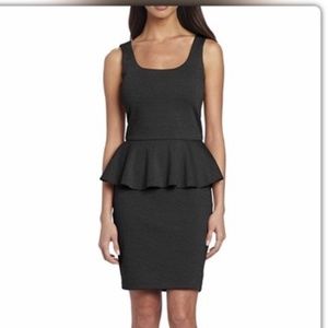 Love..ady Charcoal Gray Peplum Dress